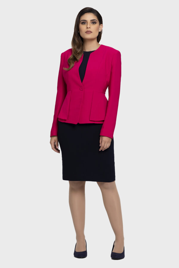 Pink Double Peplum Jacket