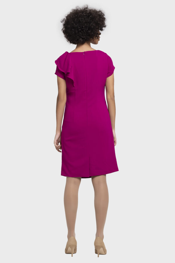 Magenta Elena Ruffle Shirring Dress - Image 5