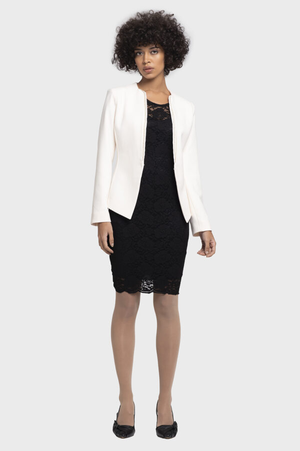 Cream Beadline Frill Jacket - Image 6
