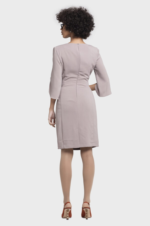 Beige Slit Sleeves Dress - Image 3