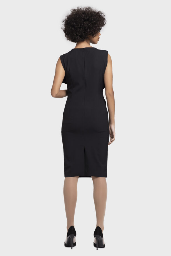 Lux Cape Draping Shirring Dress - Image 5