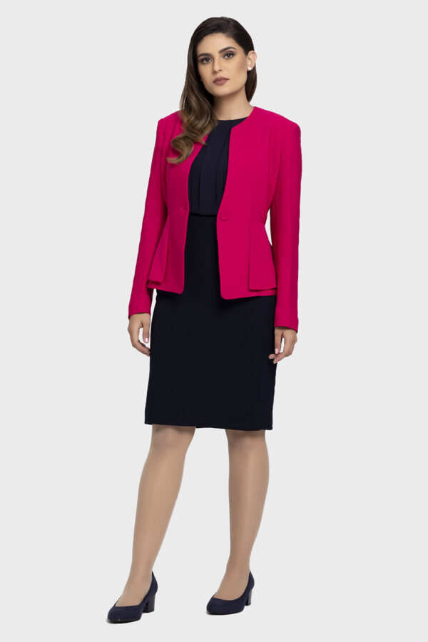 Pink Double Peplum Jacket - Image 5