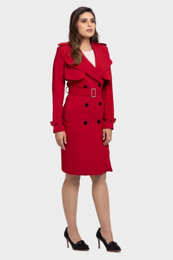 Red Seleup Vivid Autumn Coat - Image 4