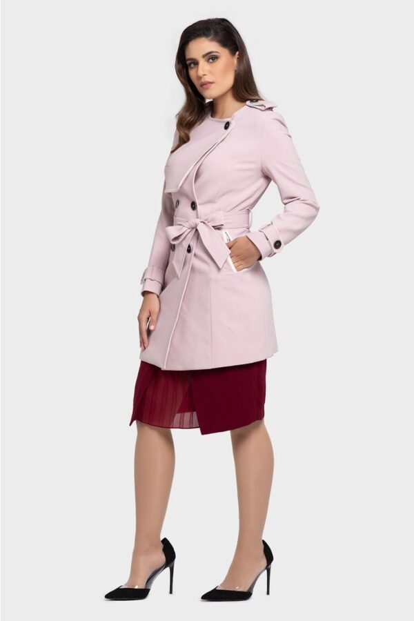 Pink Trench Coat - Image 3