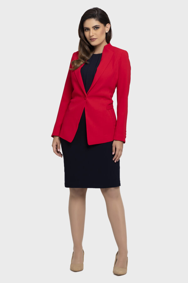 Vivid Red Jacket - Image 3