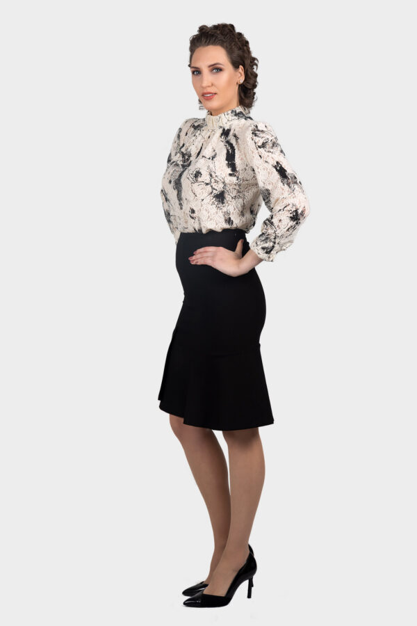 Floral High Neck Lace Blouse - Image 5