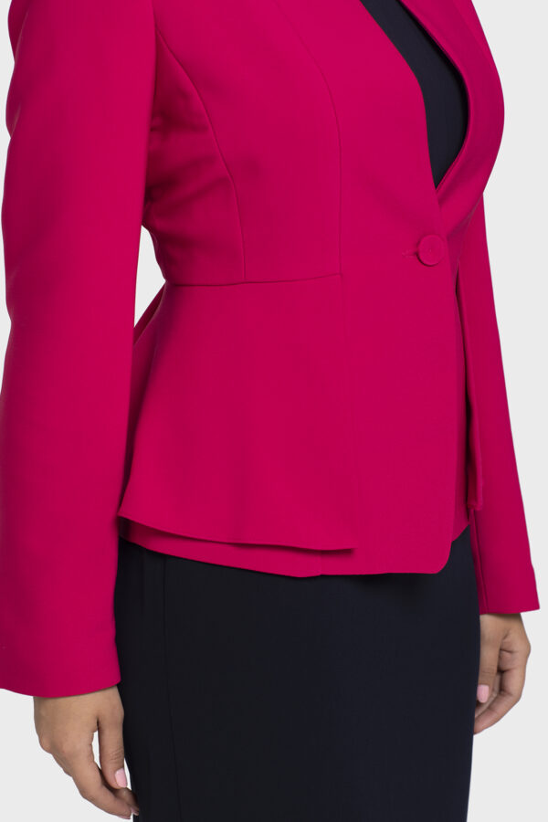 Pink Double Peplum Jacket - Image 2
