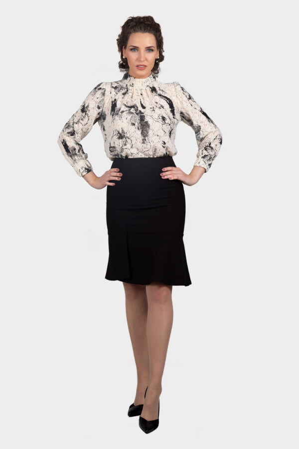 Floral High Neck Lace Blouse - Image 6