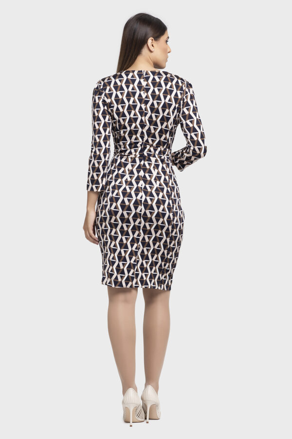 Misty Shirring Print Dress - Image 6