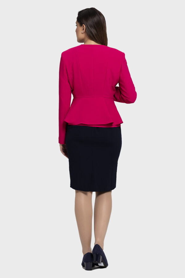 Pink Double Peplum Jacket - Image 7
