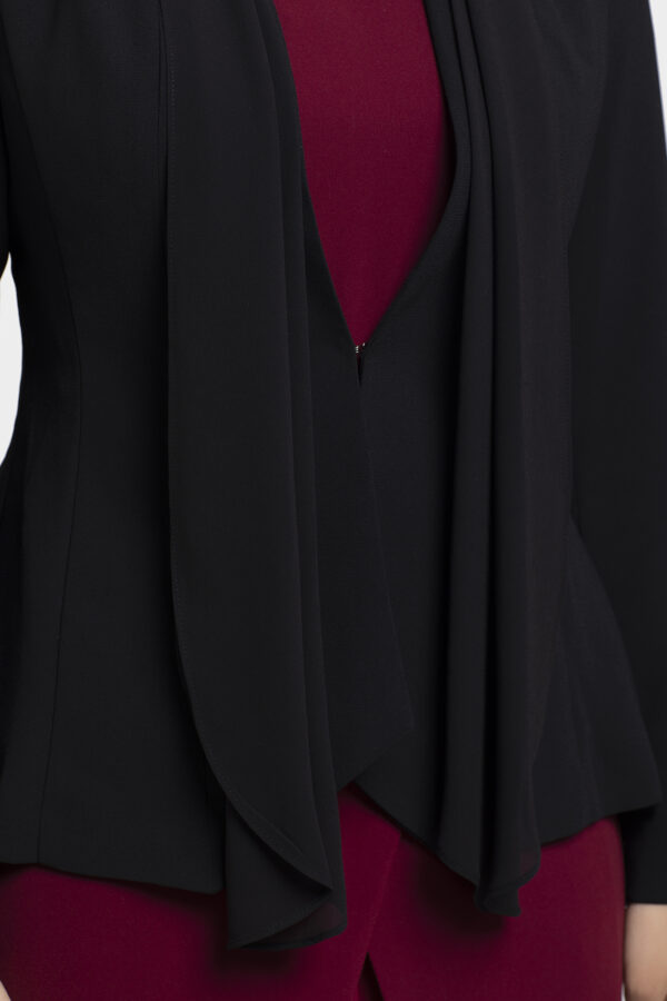 Black Chiffon Scarf Jacket - Image 6