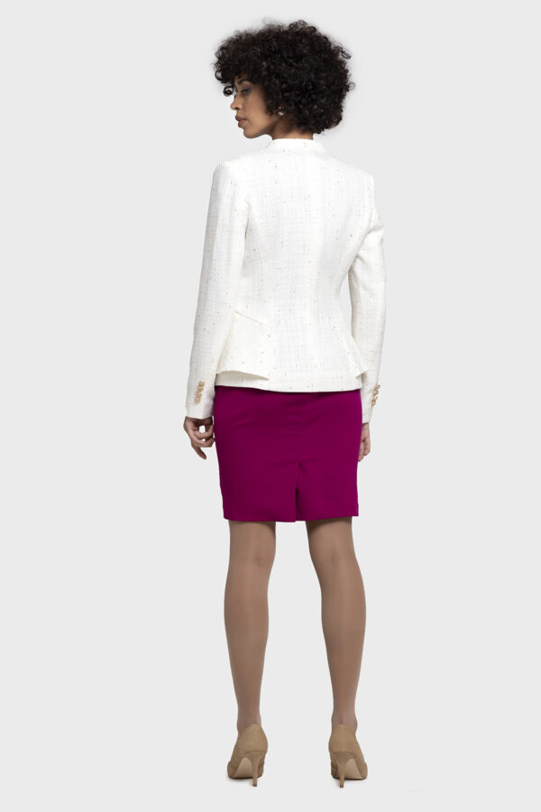 Ivory Tweed Jacket - Image 3