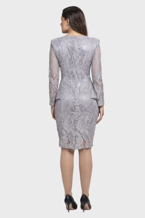 Elegant Lace Peplum Dress - Image 6