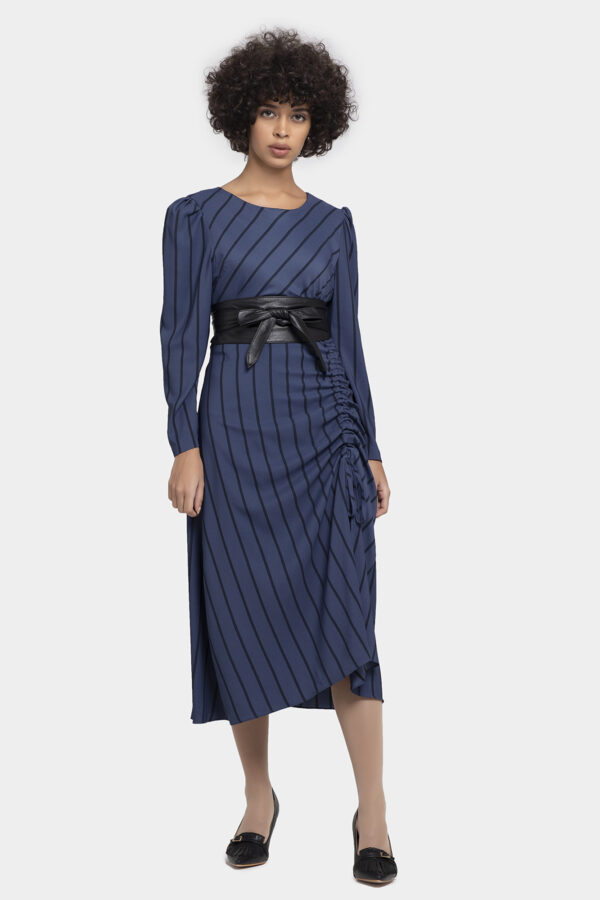 Blue Stripped Long String Dress - Image 5