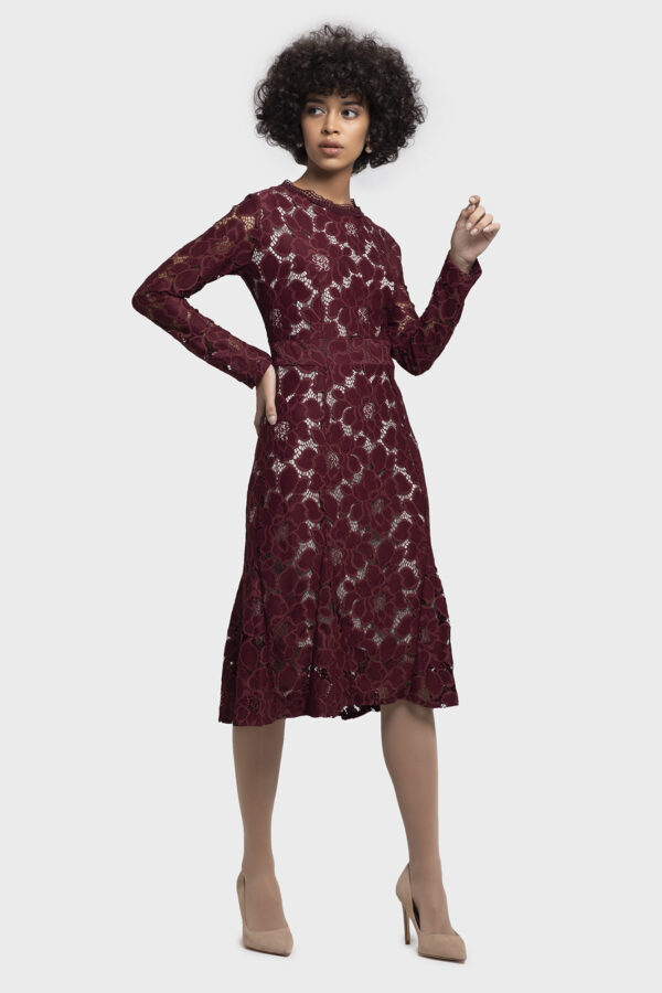 Rich Flower Lace Dress - Image 4