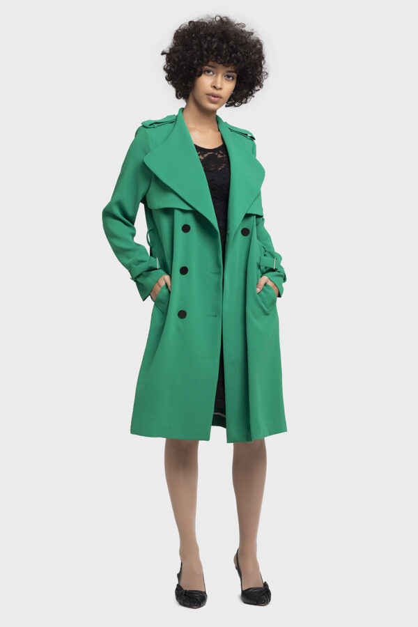 Green Seleup Vivid Autumn Coat - Image 7
