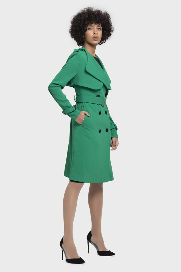 Green Seleup Vivid Autumn Coat - Image 4