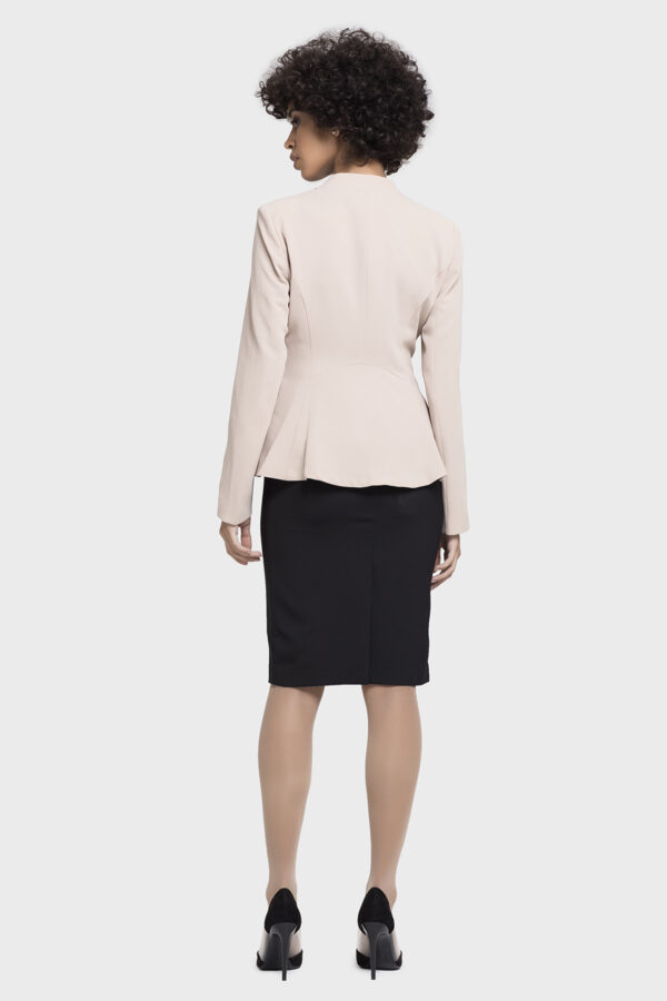 Beige Chiffon Scarf Jacket - Image 7