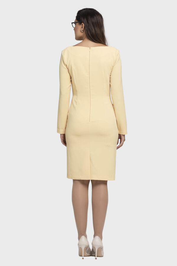 Cowl Neck Drape Shearing Dress - Image 3