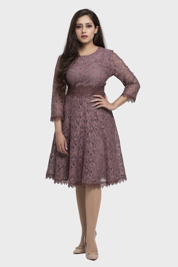 Grace Lace Flare Dress - Image 2